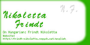 nikoletta frindt business card